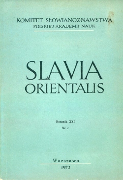 SLAVIA ORIENTALIS. Rocznik XXI. Nr 2