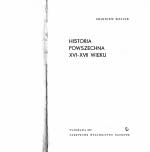 Zbigniew Wojcik. Historia powszechna xvi-xvii wieku