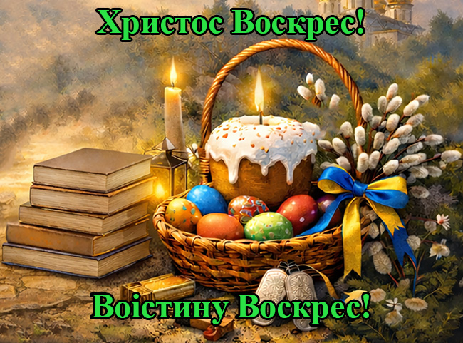Видавництво "КАМЕНЯР" вітає всіх шанувальників книги, наших читачів, авторів та клієнтів та працівників зі світлим святом Воскресінням Христовим! Святом перемоги життя над смертю, світла над темрявою. Христос Воскрес! Воістину Воскрес!